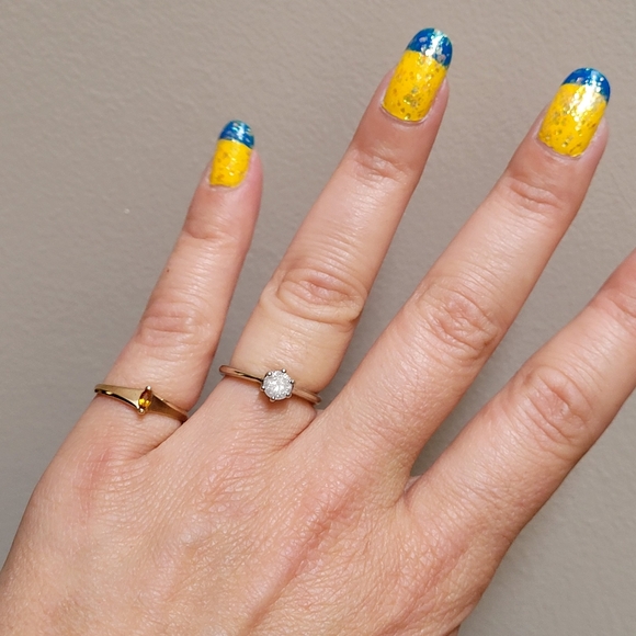 Vintage 9k White gold Diamond solitaire ring - Picture 6 of 9